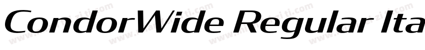CondorWide Regular Italic字体转换